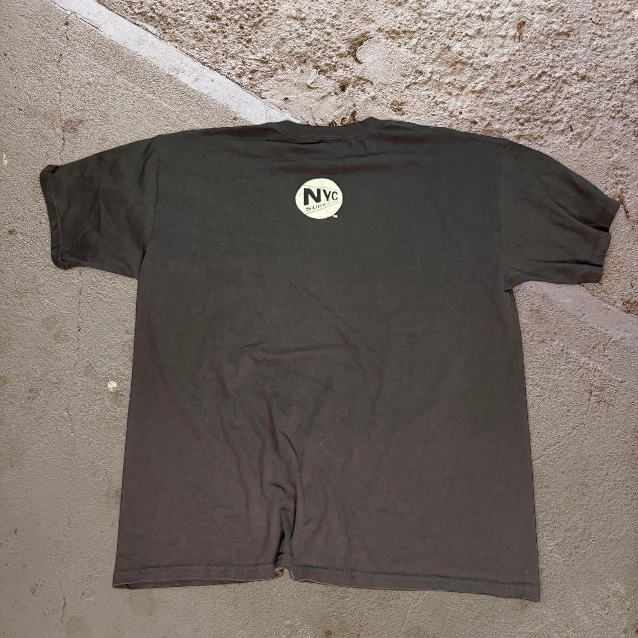Y2K Vintage NYC Subway Line International Express Tee Shirt XXL gallery