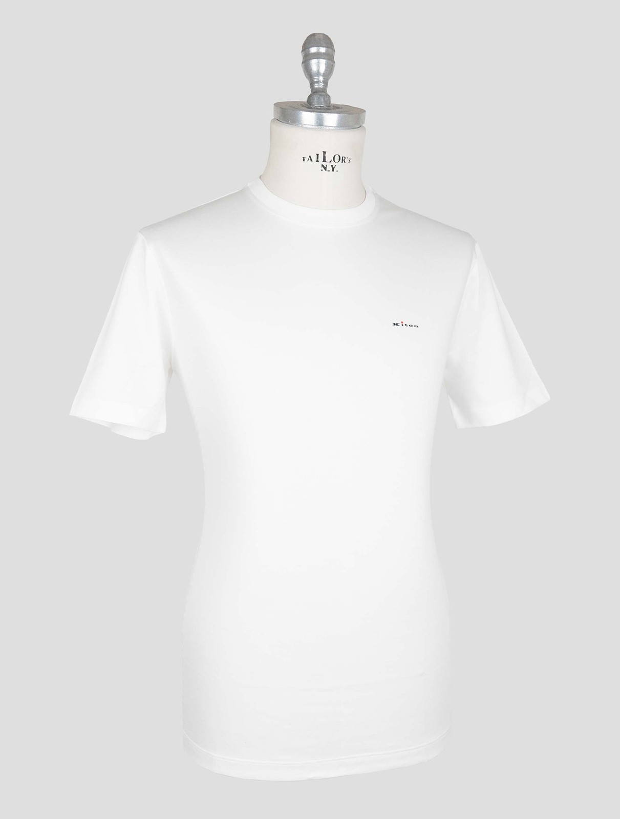 NEW KITON WHITE COTTON T-SHIRT EU 56 - US 46 - 2XL KMZ58 gallery