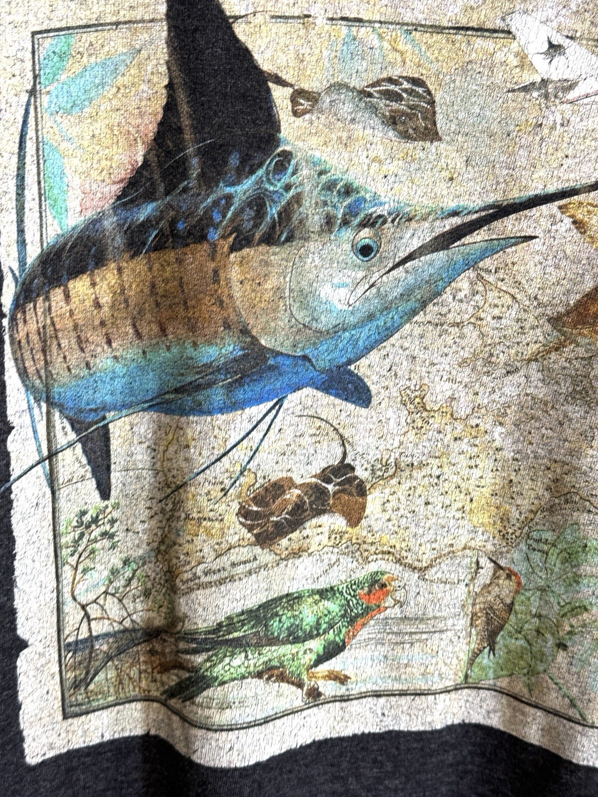 Guy Harvey Men Deep Sea Fishing Size XL Tee Shirt Gray Graphic EUC gallery