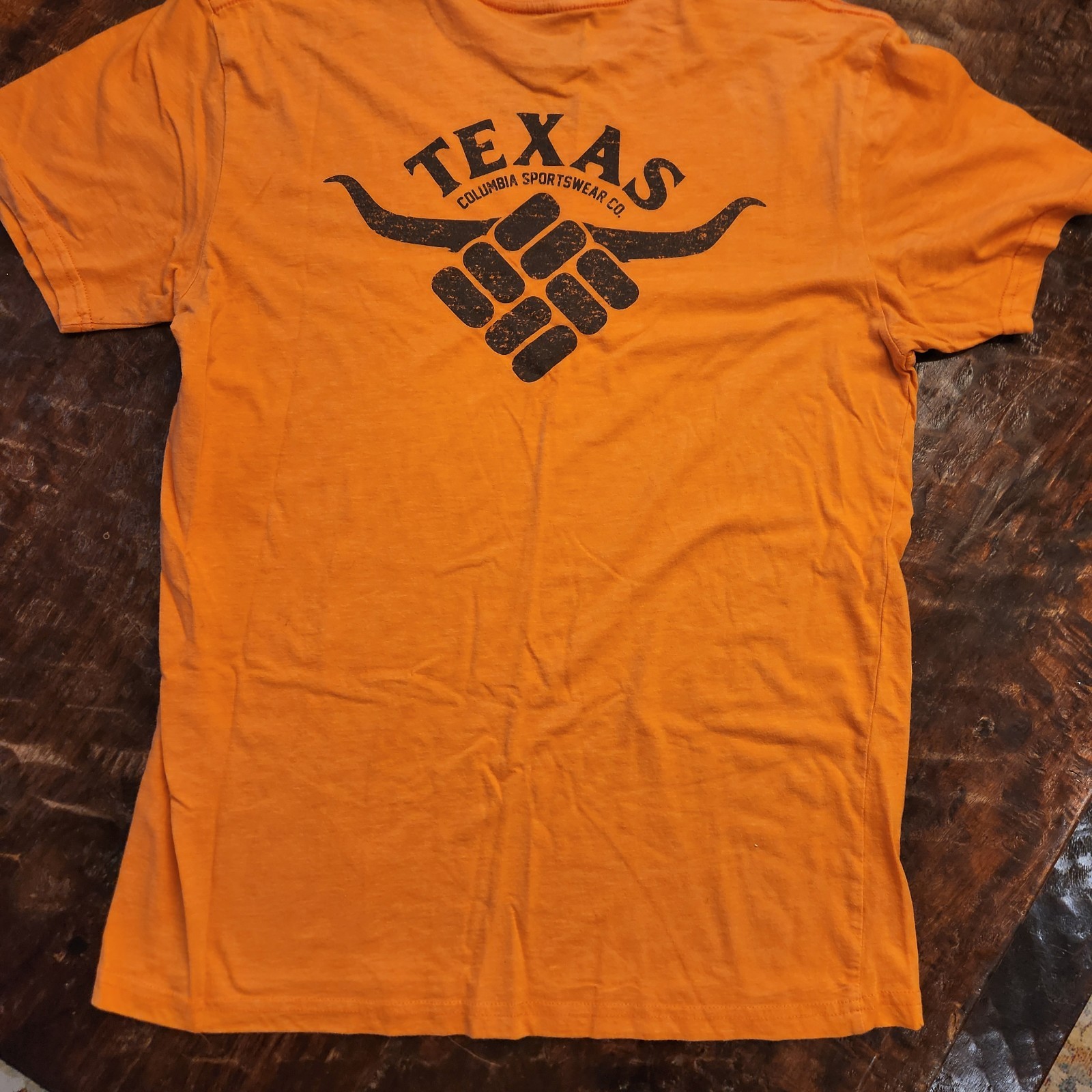 Columbia Texas Longhorns Men's Burnt Orange Copper Basin T-Shirt L Distressed UT gallery