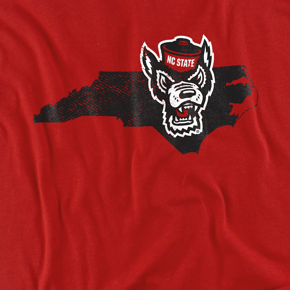 NC State Adult T-Shirt Wolfpack Official State, Red S-5XL gallery
