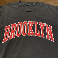 Brandy Melville John Galt Brooklyn Oversized Tee Large – Black & Red Sewn On