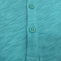 $145 ATM Anthony Thomas Melillo Destroyed Henley Shirt Amalfi Green Mens Medium
