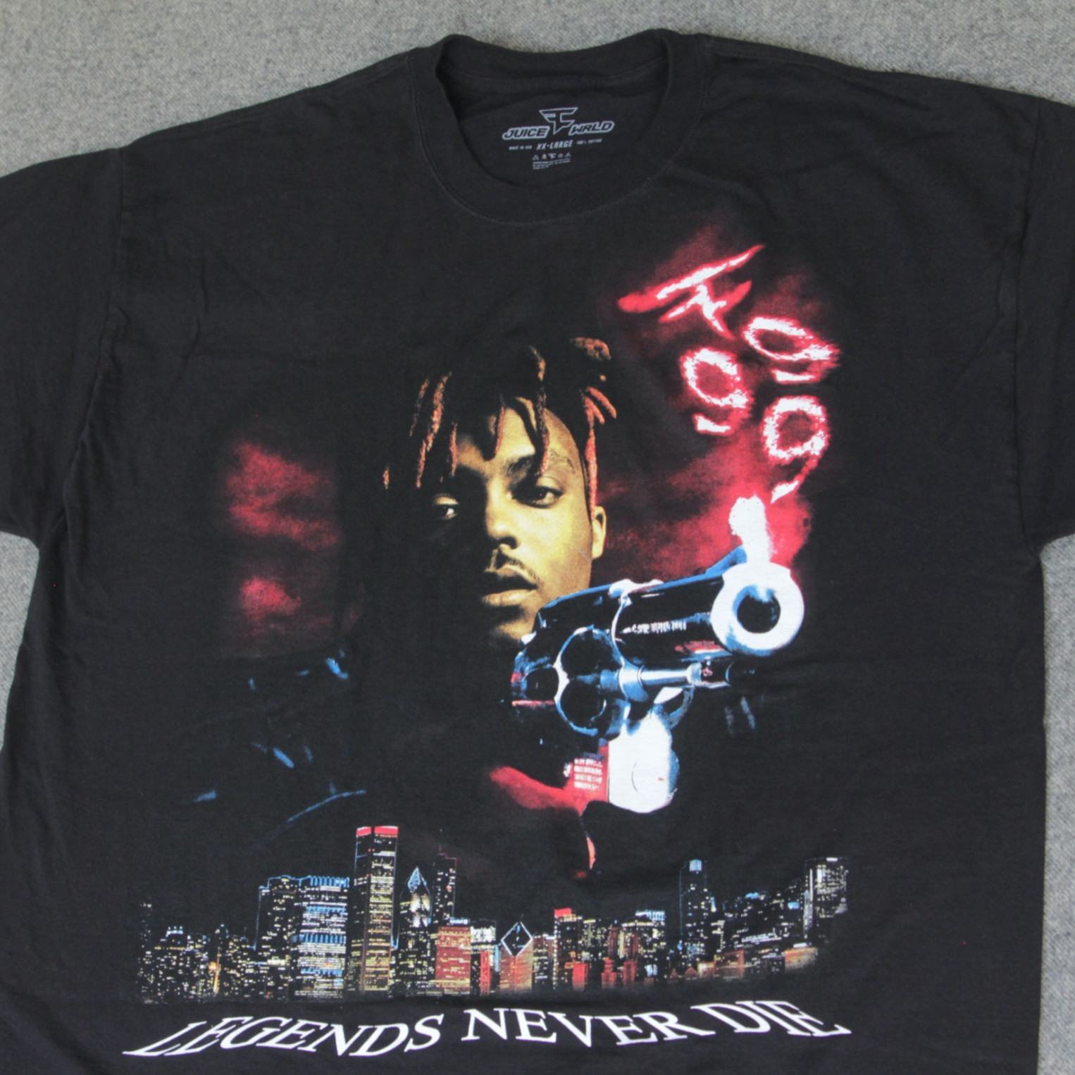 Juice Wrld x FaZe Clan T Shirt 2XL Guardian Merch Legends Never Die 999 USA gallery