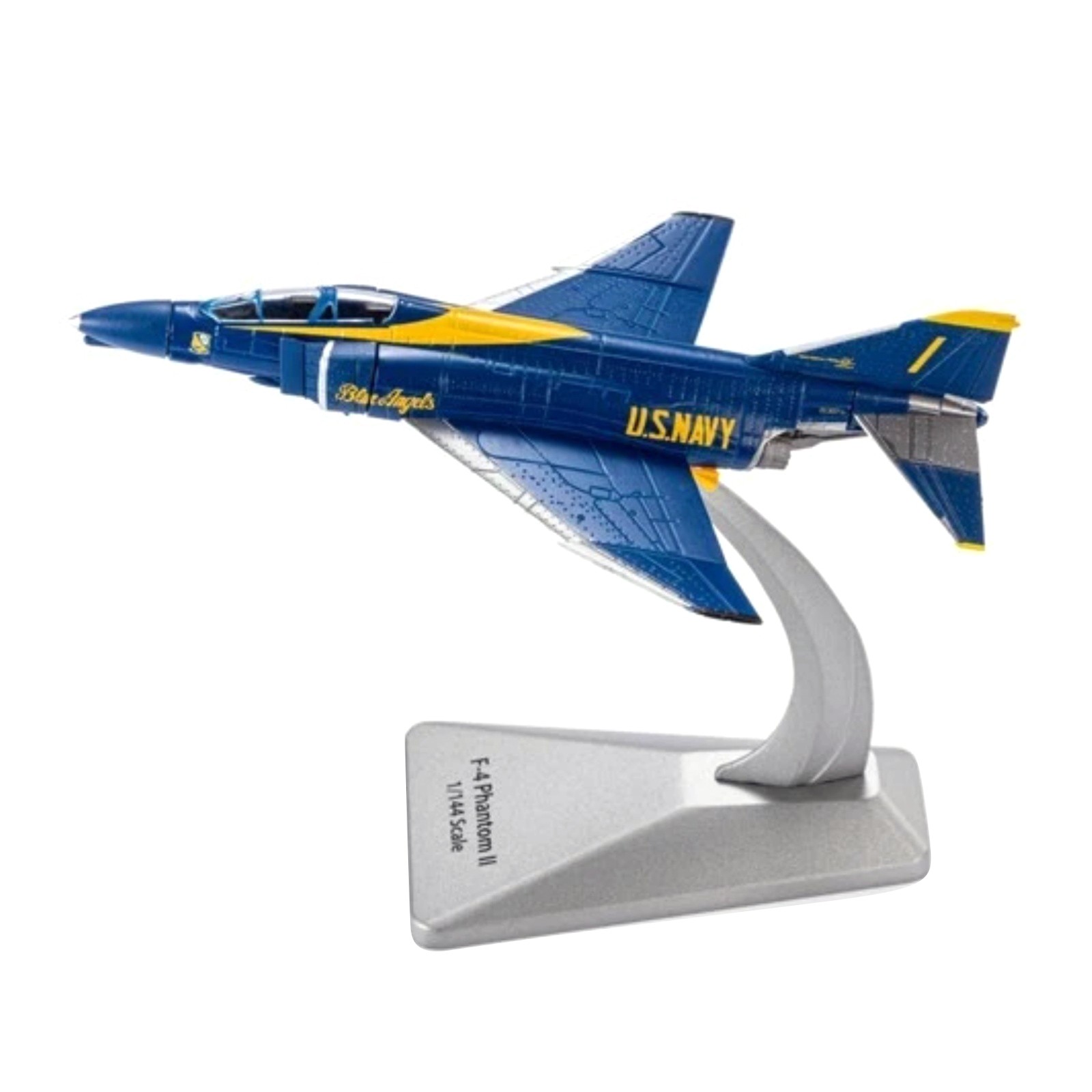 Durable 14cm Alloy US Navy F-4 Phantom II Fighter Model 1/144 Scale With Stand