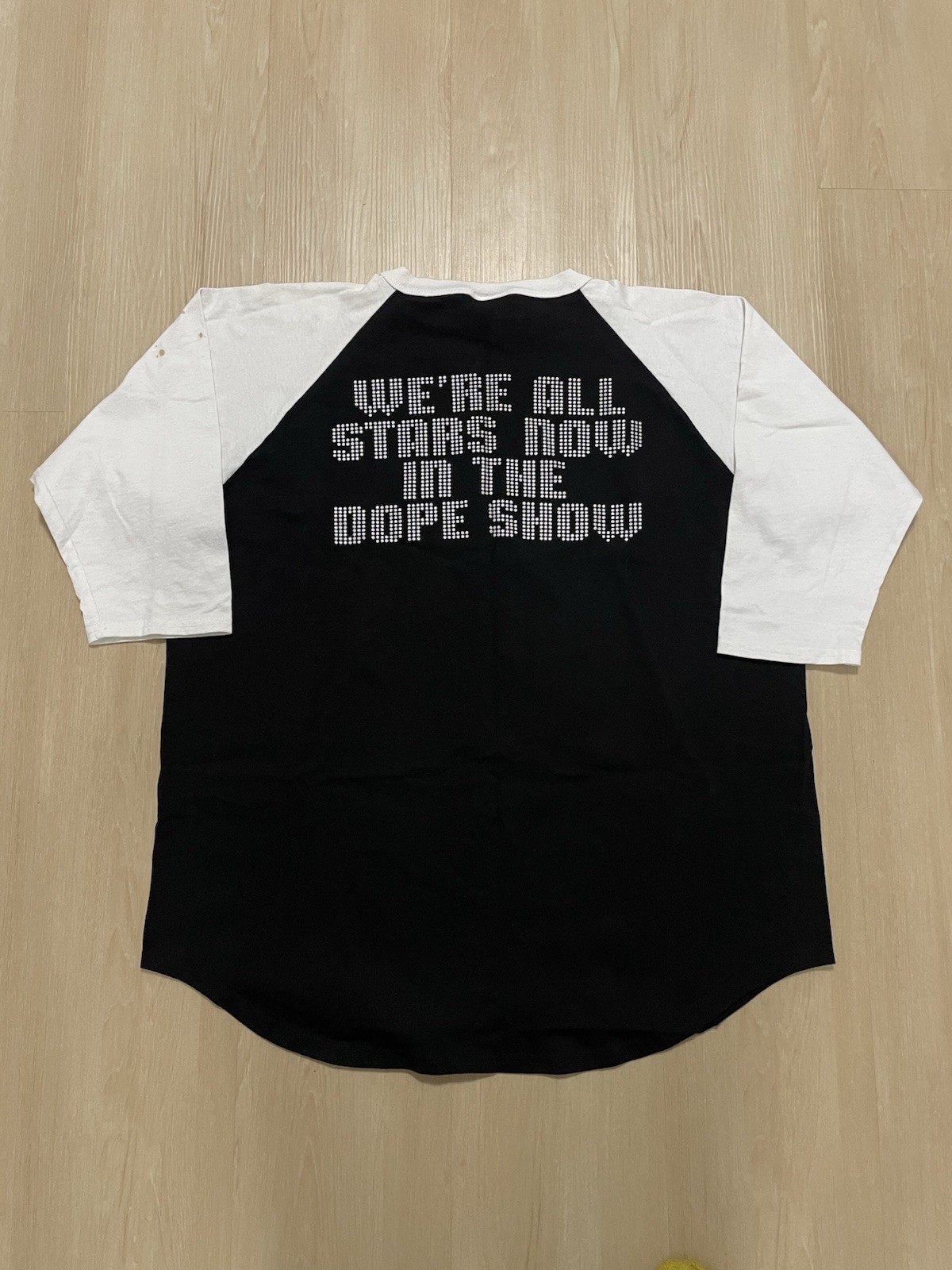 Vintage 90s Marilyn Manson Dope Show Raglan Size XL *Flaws* RARE! gallery