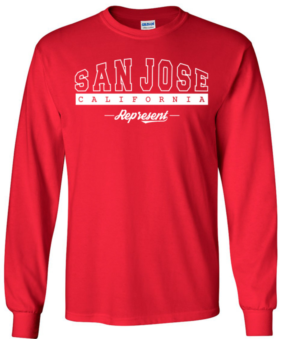 San Jose California State T-Shirt Long Sleeve Graphic Tees Unisex Apparel gallery