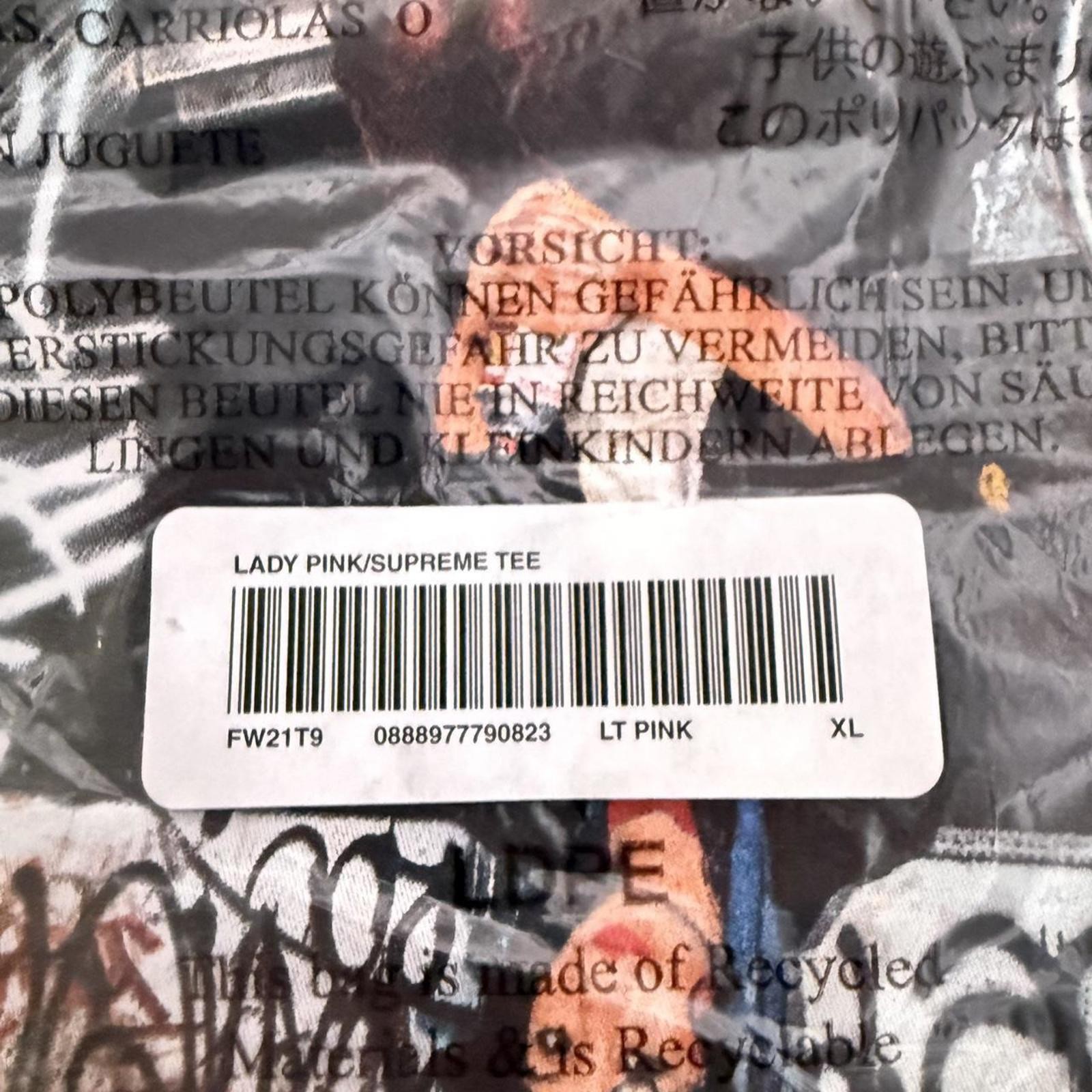 2021 Supreme x Lady Pink Tee 'Light Pink' gallery