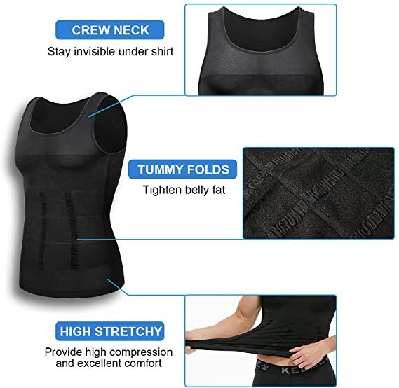 Gym Exercise Mens Vest Tops Slimming Body Shaper Corset Abdomen Compression gallery
