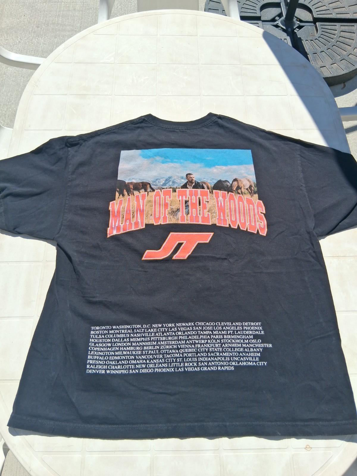 Justin Timberlake Heron Preston Man Of Woods Tour XXL Shirt Concert 2018 Rap gallery