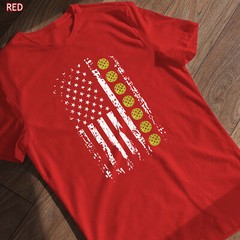 Pickleball Shirt American Flag Tee Gift for Pickleball Player Enthusiasts