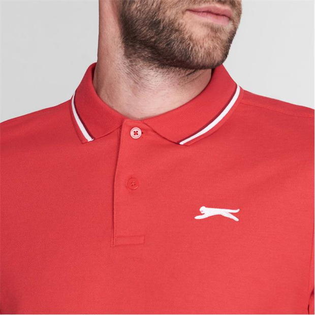 SLAZENGER TIPPED PIQUE POLO SHIRT T SHIRT GOLF TENNIS S M L XL XXL 2XL 3XL 4XL gallery