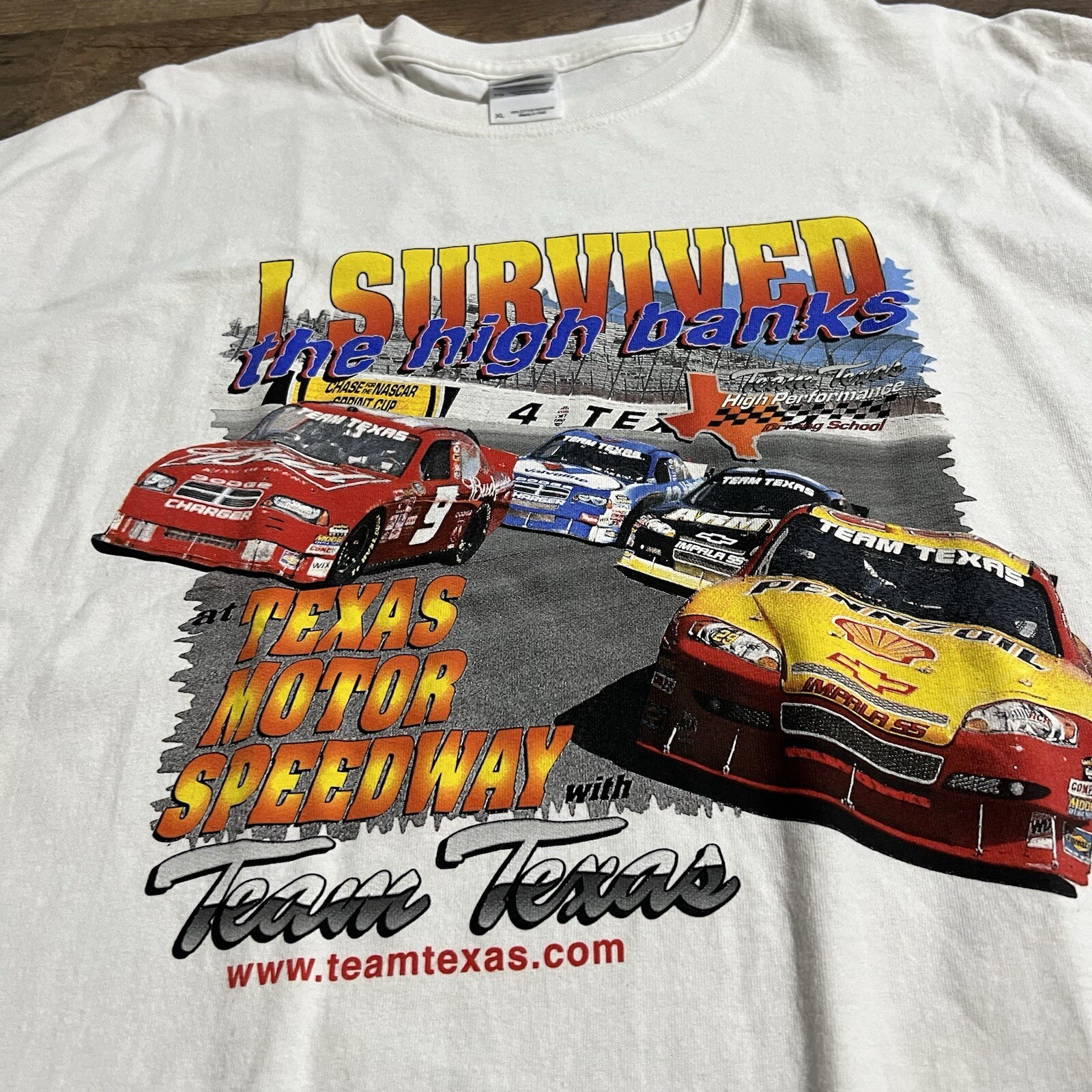 Texas Motor Speedway I Survived the High Banks Racing Cars T-Shirt Mens Size XL gallery