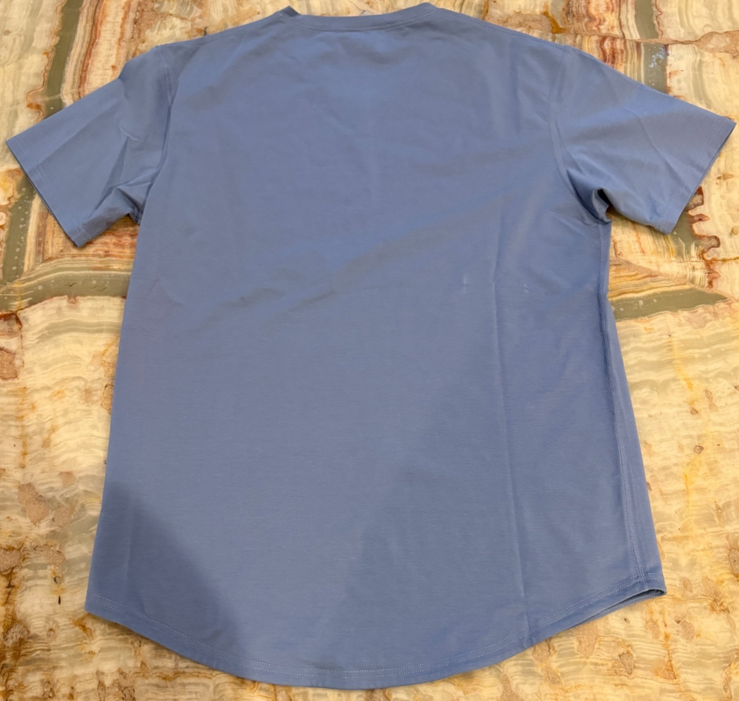 Bylt Premium Basics Mens Drop Cut T-Shirt Blue Lux Short Sleeve V-Neck Size XL gallery