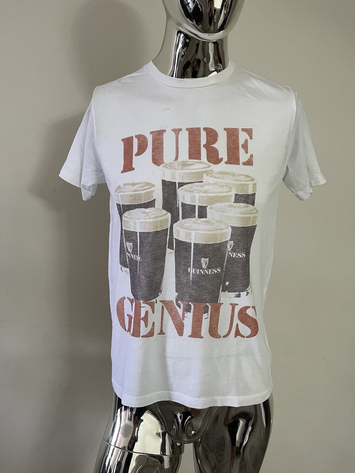 NEW Junk Food Men T-shirt Color White Size Xs Pure Genius Beer gallery