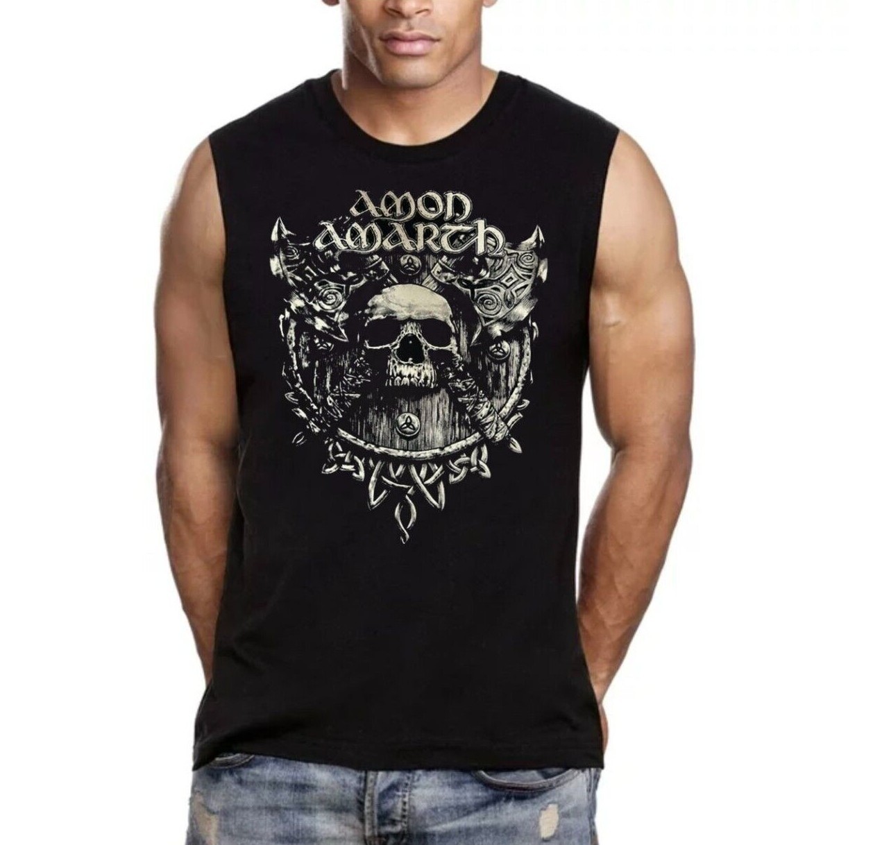Amon Amarth N Death Metal ROCK BAND BLACK MUSCLE SHIRT