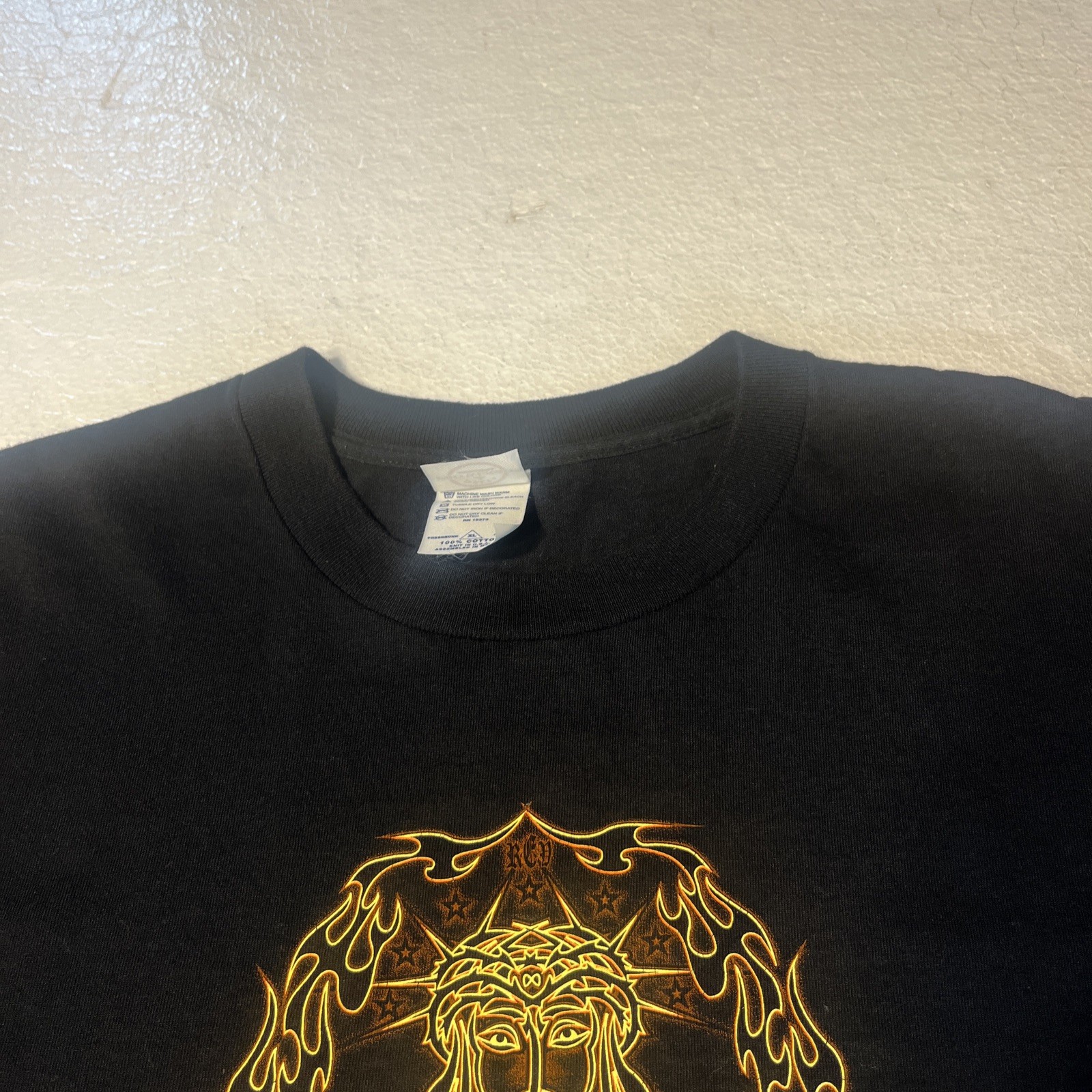 Vintage Jesus Religious Shirt Born To Die Mens XL Black gallery