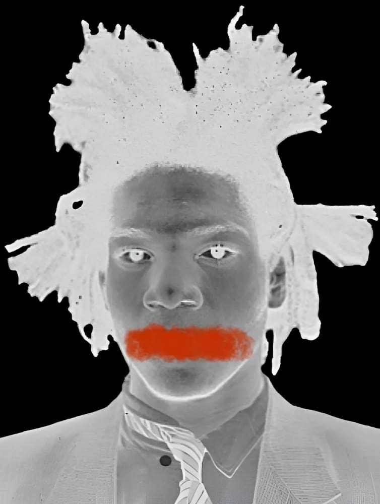 Jean-Michel Basquiat Red Stroke T-shirt by h.m. Peavy gallery