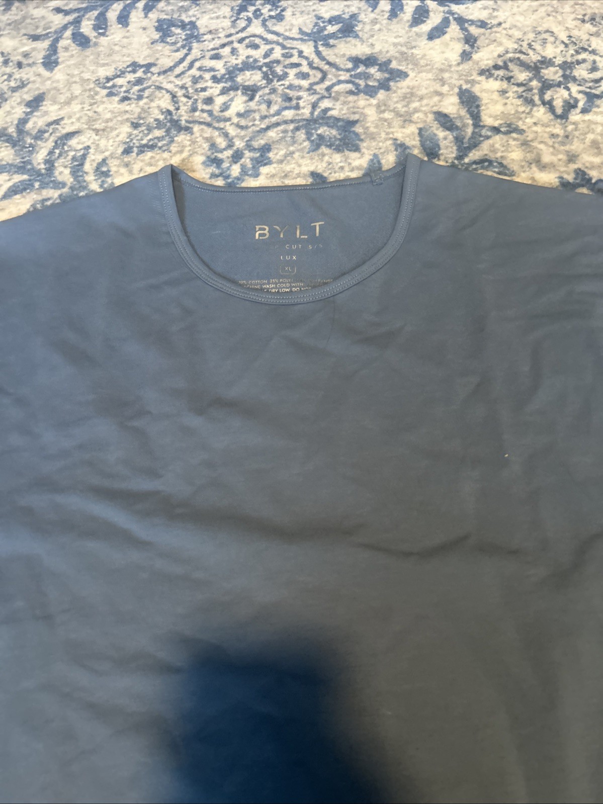 BYLT Premium Basics Drop-Cut Lux T-Shirt Blue Size XL NWT gallery