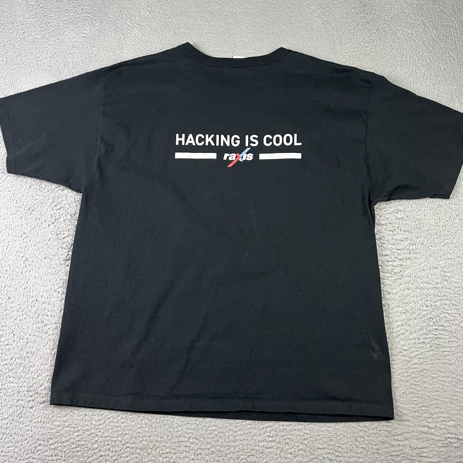 Vintage Computer Hacking T Shirt Mens XL Black Raxis Cyber Security Firm gallery