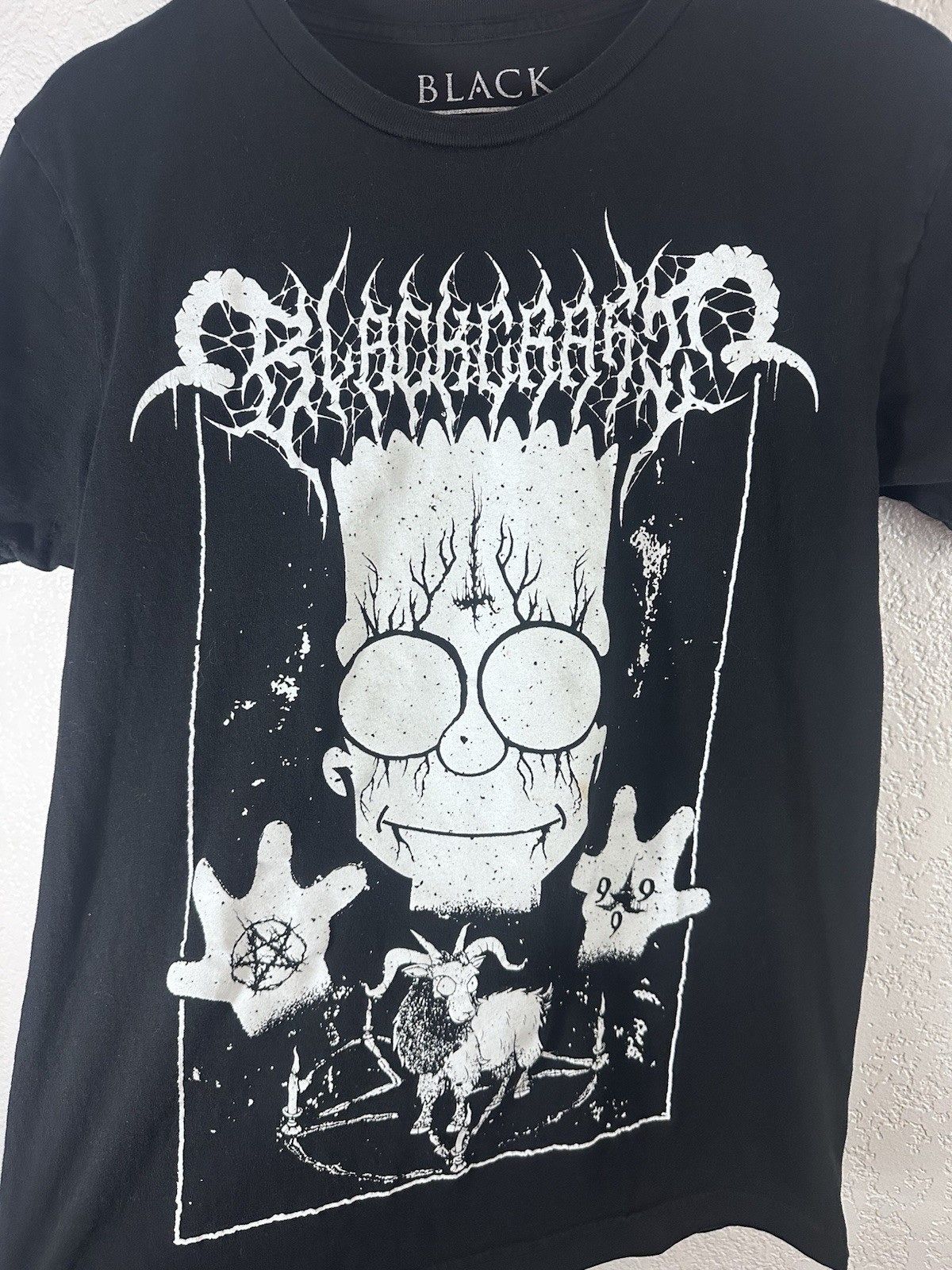 BlackCraft Cult Bart Simpson Graphic T-Shirt Men’s Size S Goth Black Metal Tee gallery
