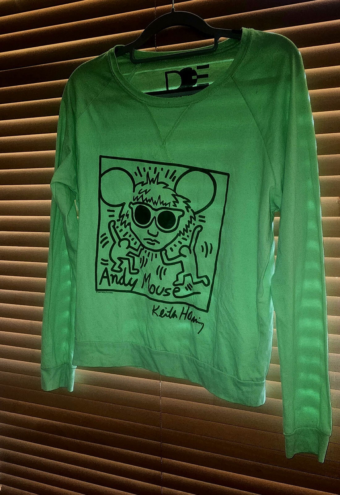 🌈 Vintage Authentic Keith Haring Andy Warhol Pop Art Andy Mouse Shirt Rare!! gallery