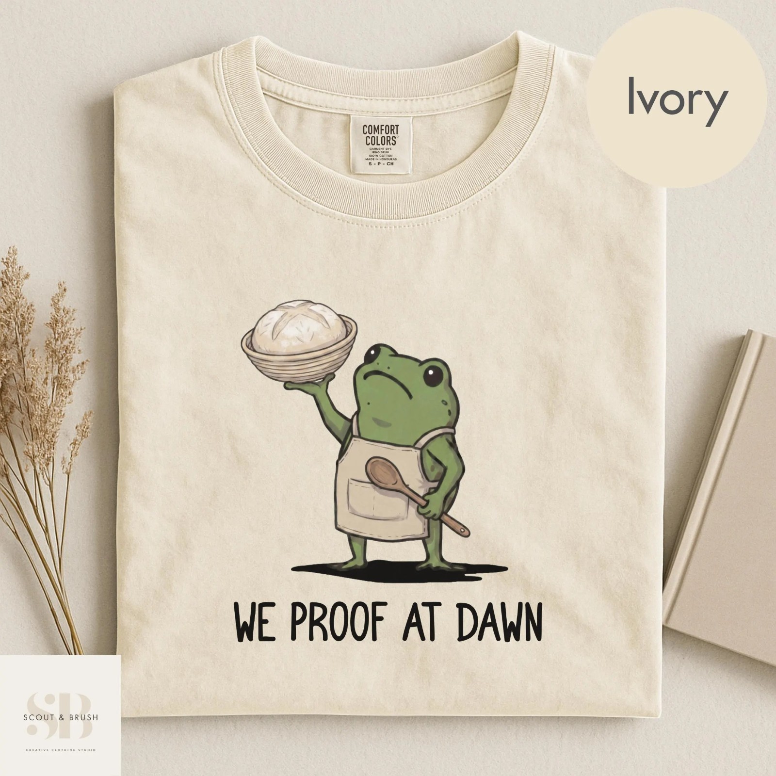 We Proof at Dawn Sourdough Shirt, Funny Frog Meme Bread Baking T-Shirt gallery