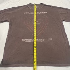 Golden Hour Five Love Languages Graphic T-Shirt Brown Oversized OS Cotton Tee