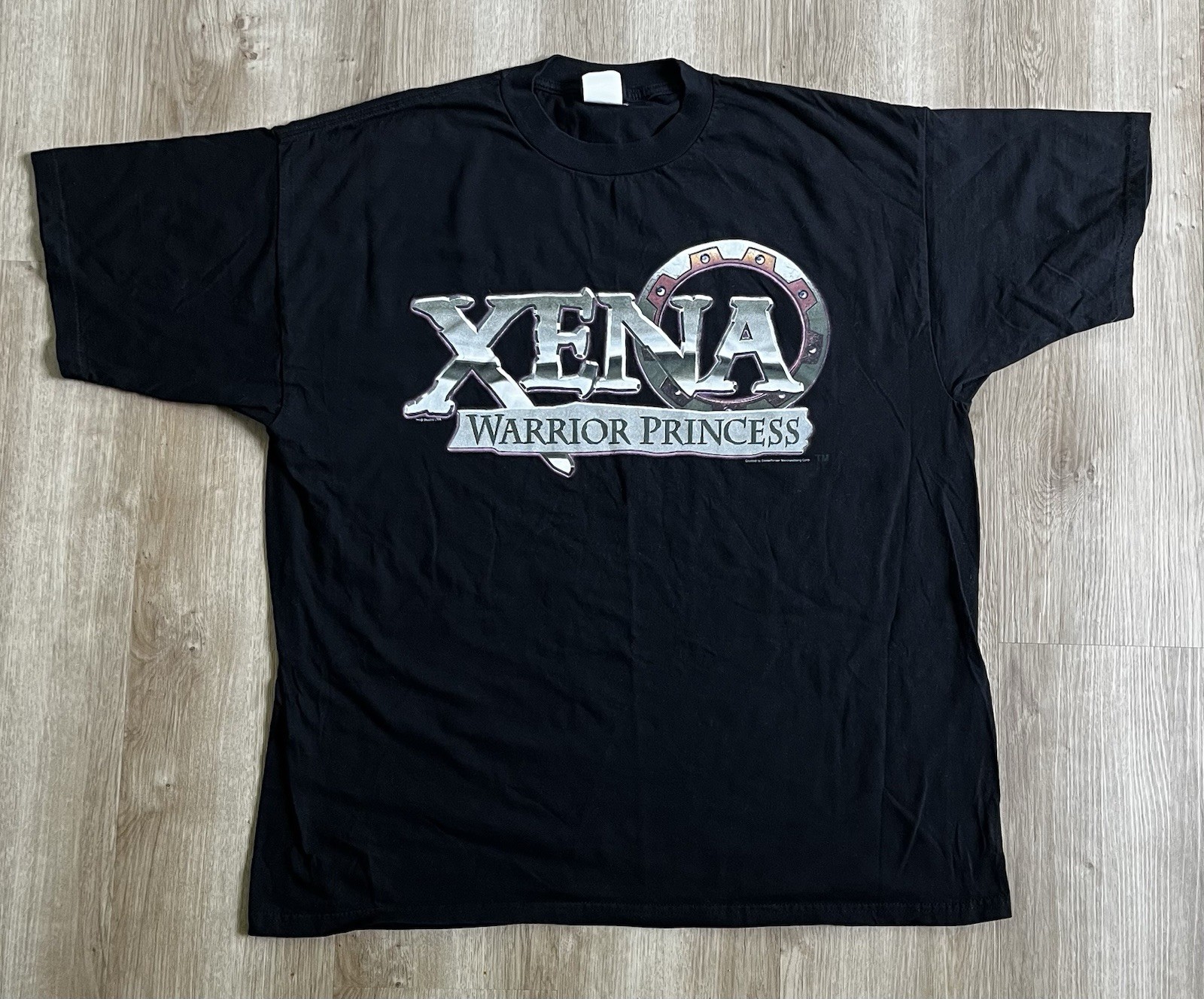 VTG 90’s Xena Warrior Princess Black T-Shirt XL Sword And Sorcery TV show Tee