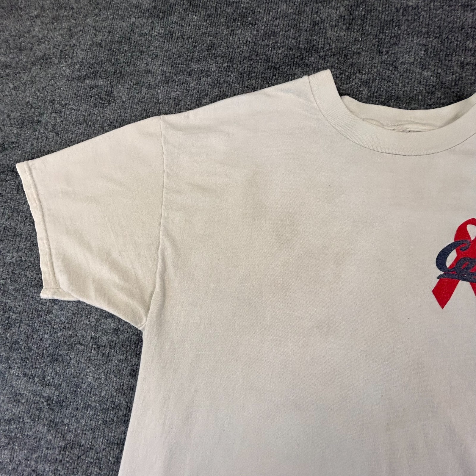 VINTAGE Aids Walk Shirt Mens XL White San Francisco Cal Berkeley Golden Gate 90s gallery