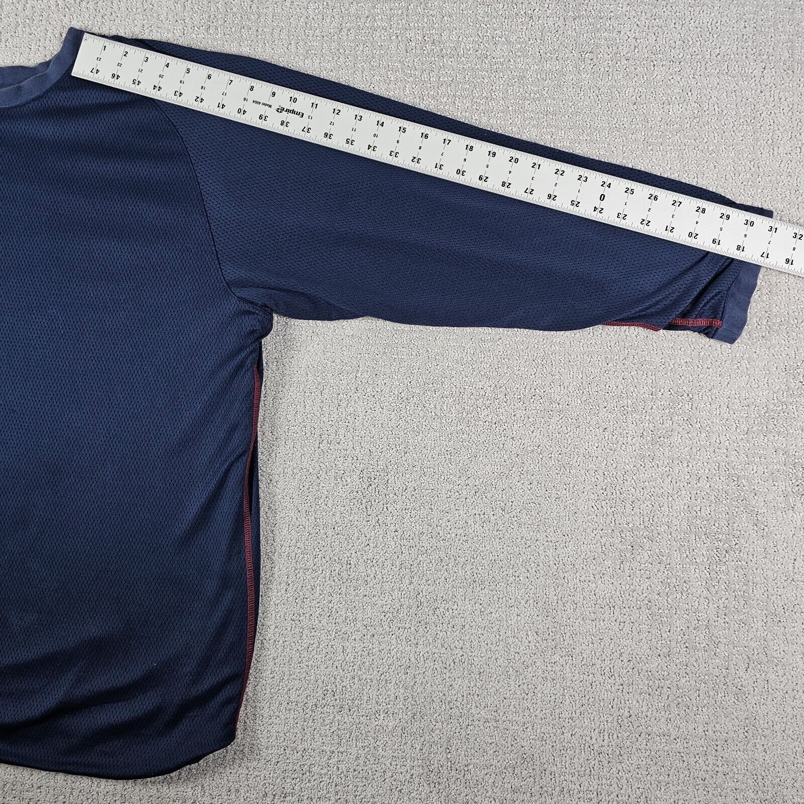 VTG Nike Reversible Long Sleeve Shirt Mens XL Blue Center Swoosh Y2K Spellout gallery