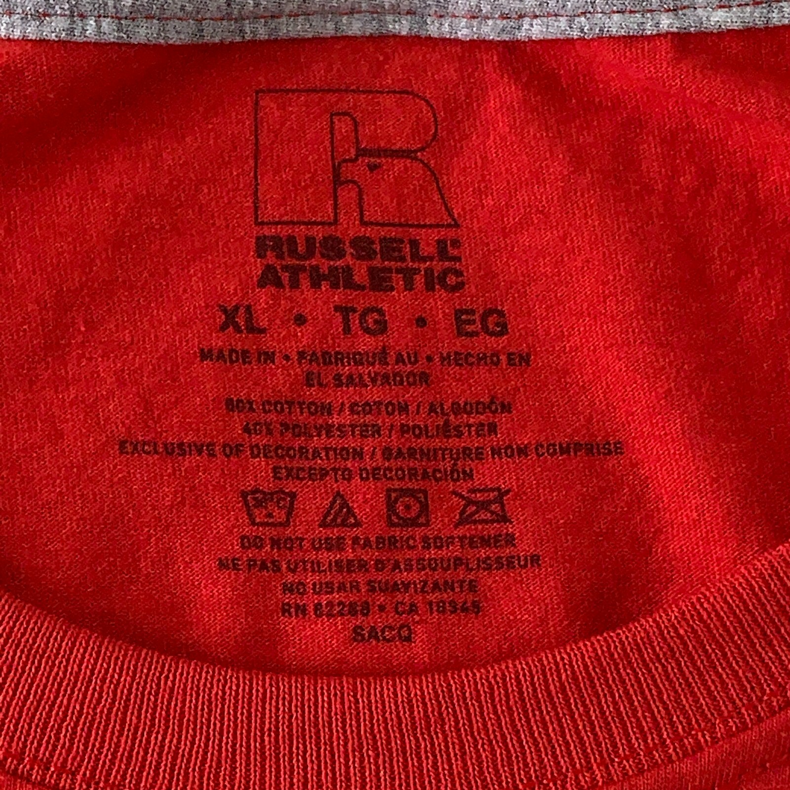 Lot of 3 Russell Athletic Men's Size XL Red Short Sleeve Performance T-Shirt NWT gallery
