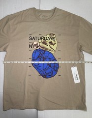 Saturdays NYC Rock Index Relaxed Short Sleeve Graphic Tee Mens Size L