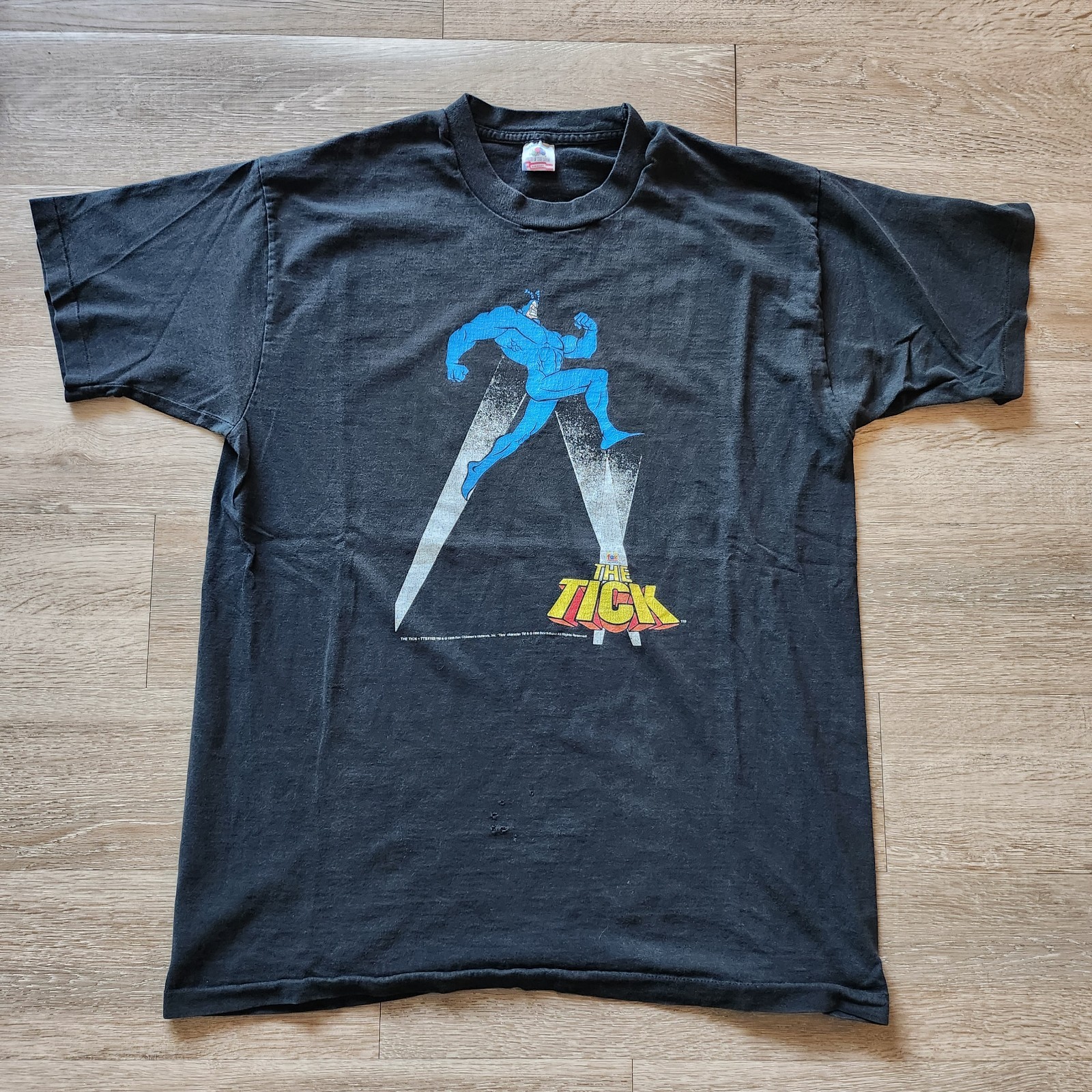 Vintage 90s The Tick Fox Kids TV Show Promo Tshirt Size XL Single Stitch
