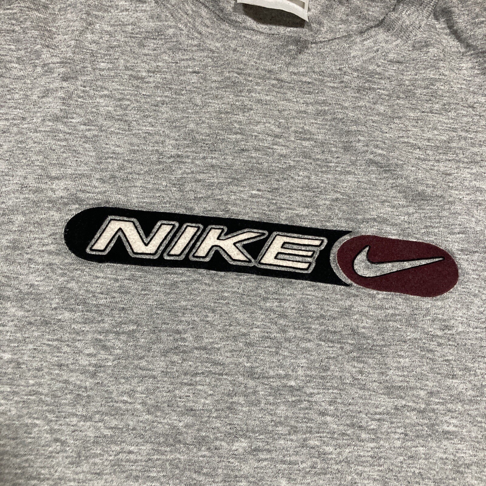 Nike Shirt M 90s 00s Y2k Swoosh Active-wear Athletic Gym Work-out Tee W/Marks gallery