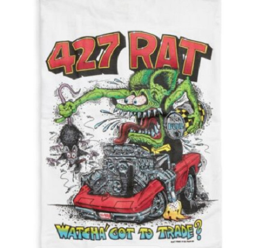 Men's Ed Big Daddy Roth Rat Fink 427 Rat Hot Rod White Cotton T-Shirt gallery
