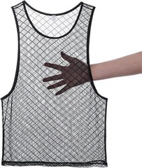 Men’s Undershirt Round Neck Micro Fishnet Tops Tank Top Sleeveless See Through