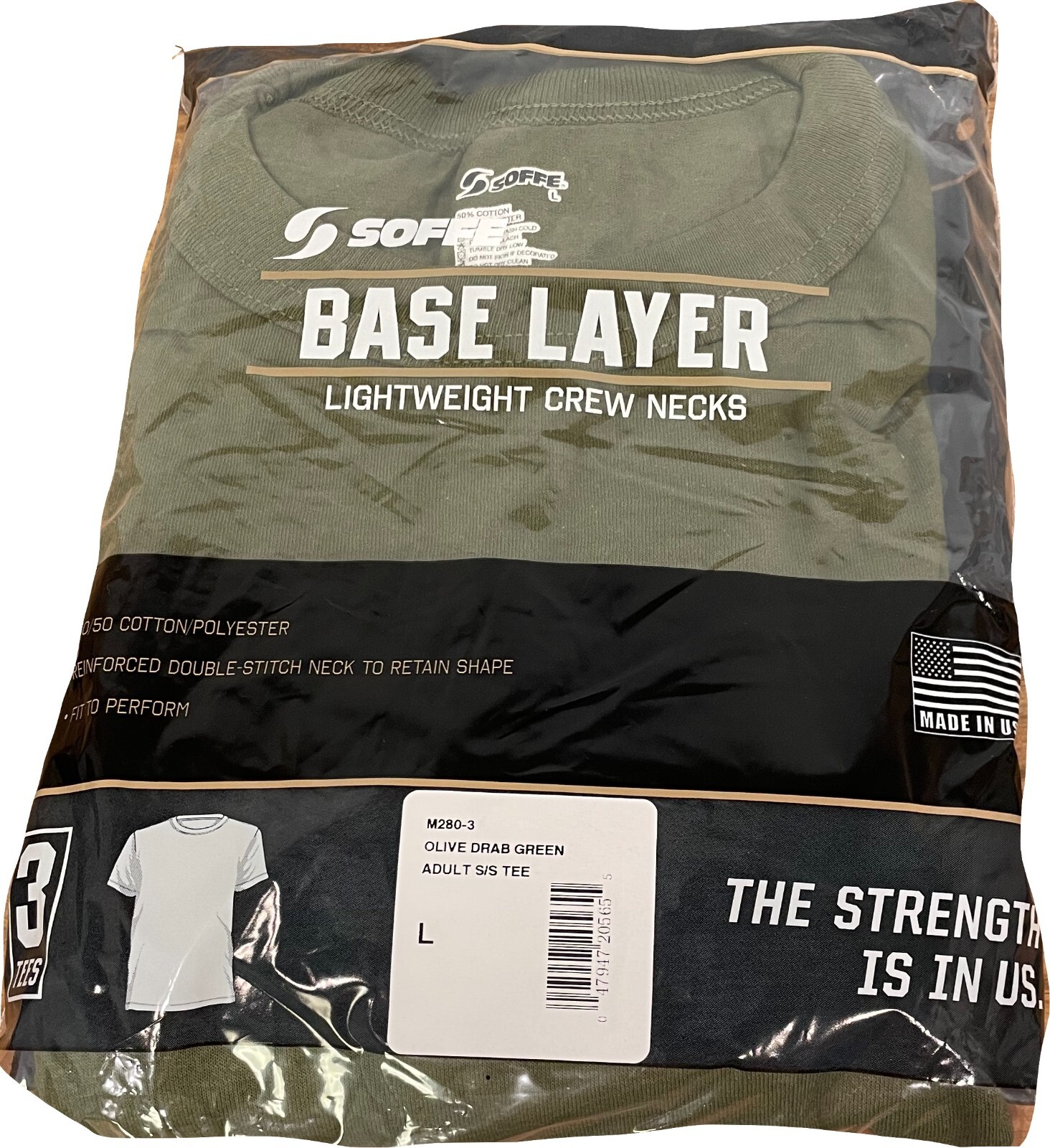 MILITARY USMC OD GREEN T-SHIRTS M280 3PK SOFFE S M L XL 2XL 50/50 POLY COTTN NEW gallery