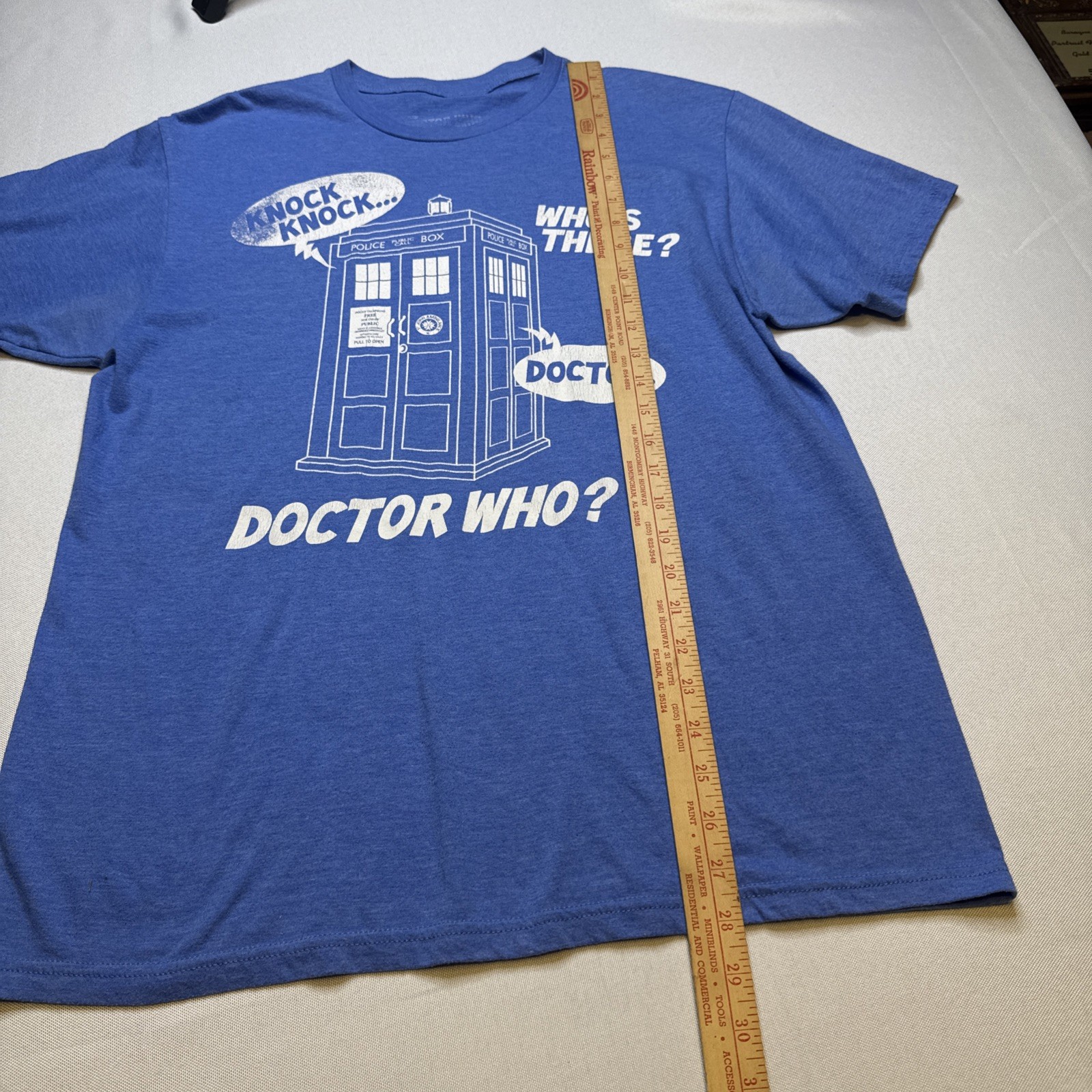 Doctor Who Tardis T-SHIRT Size L Funny Dr Who Knock Knock Joke Box #0098 gallery