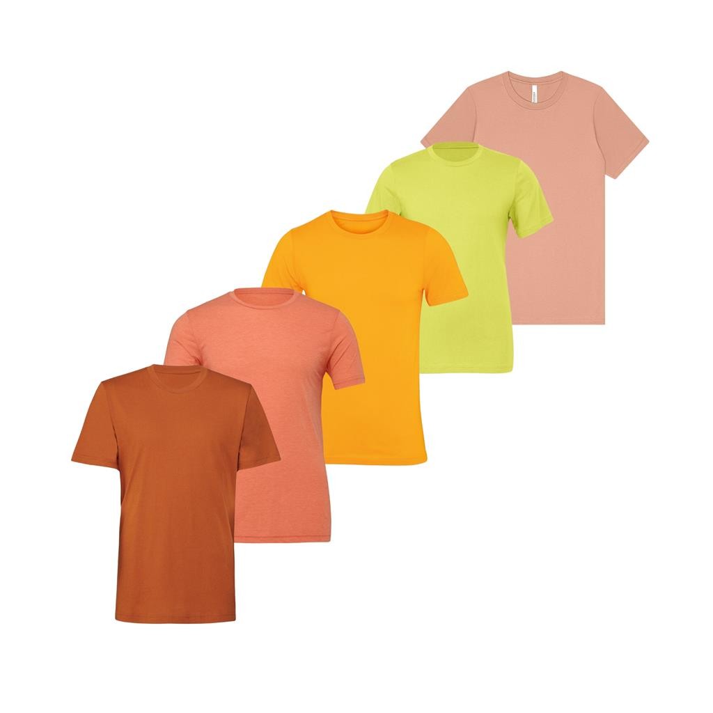 5 Pack Bella Canvas Mens T Shirts Short Sleeve Crew Neck Cotton Tees Large gallery
