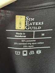 Sin Eaters Guild Tri-Blend Black Tee Shirt – 3 Sizes Available – New