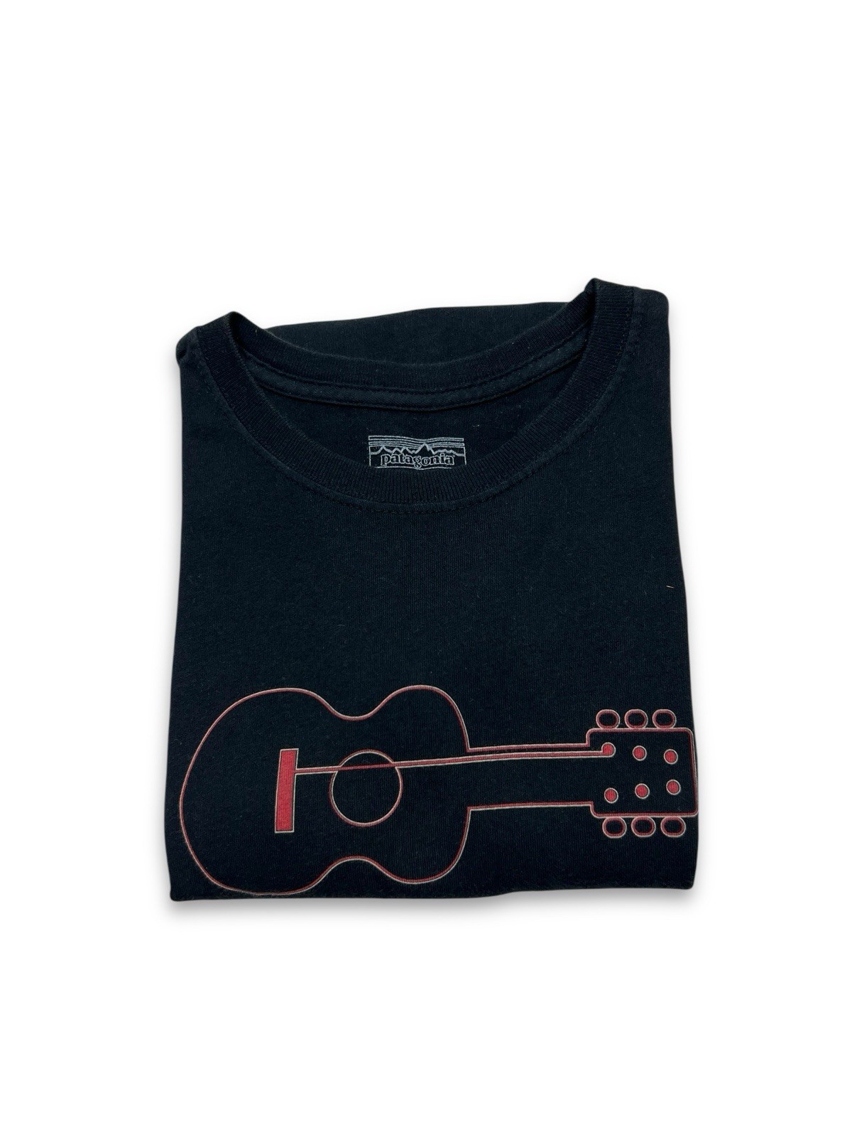 Patagonia Live Simply One String Guitar Logo Black Tee-Shirt Size Large gallery