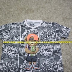 Hustle Bear Savage Legend Blessed All Over Print Short Sleeve Tee Men’s 3XL XXXL