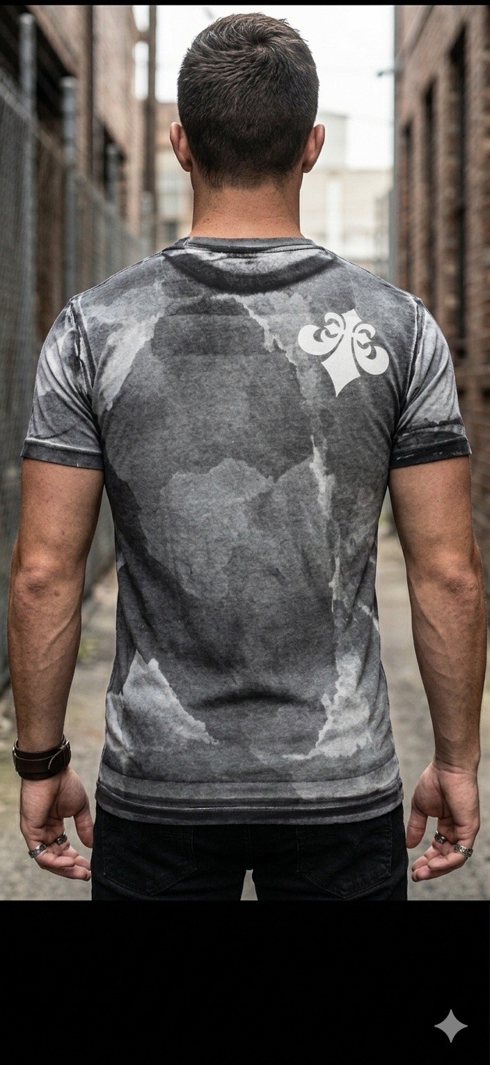 $58 AFFLICTION White Black YING YANG Short Sleeve Slim Fit Y2K T-shirt NWT gallery