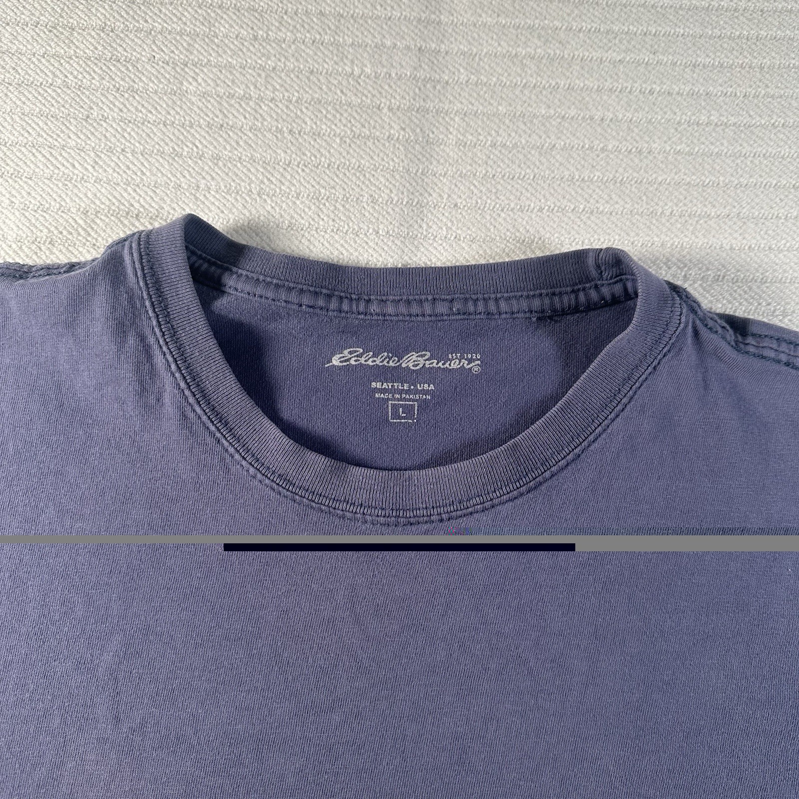 Eddie Bauer Legend Wash T Shirt Men’s Size L Blue Cotton Short Sleeve Classic gallery