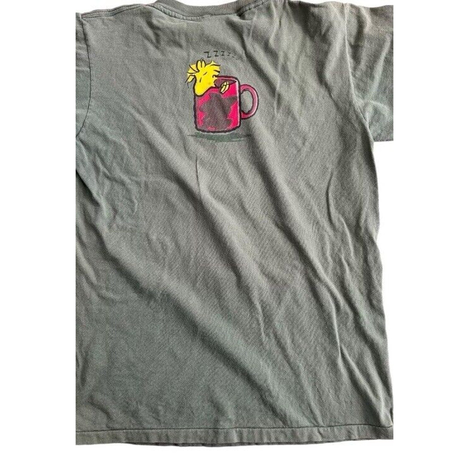 VTG Peanuts Snoopy I Don't Do Mornings Changes Med Single Stitch Bottom T Shirt gallery
