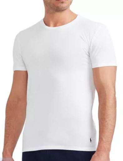 3 GENUINE POLO RALPH LAUREN MENS 1XL TO 6XL BIG&TALL WHITE COTTON CREW T-SHIRTS gallery