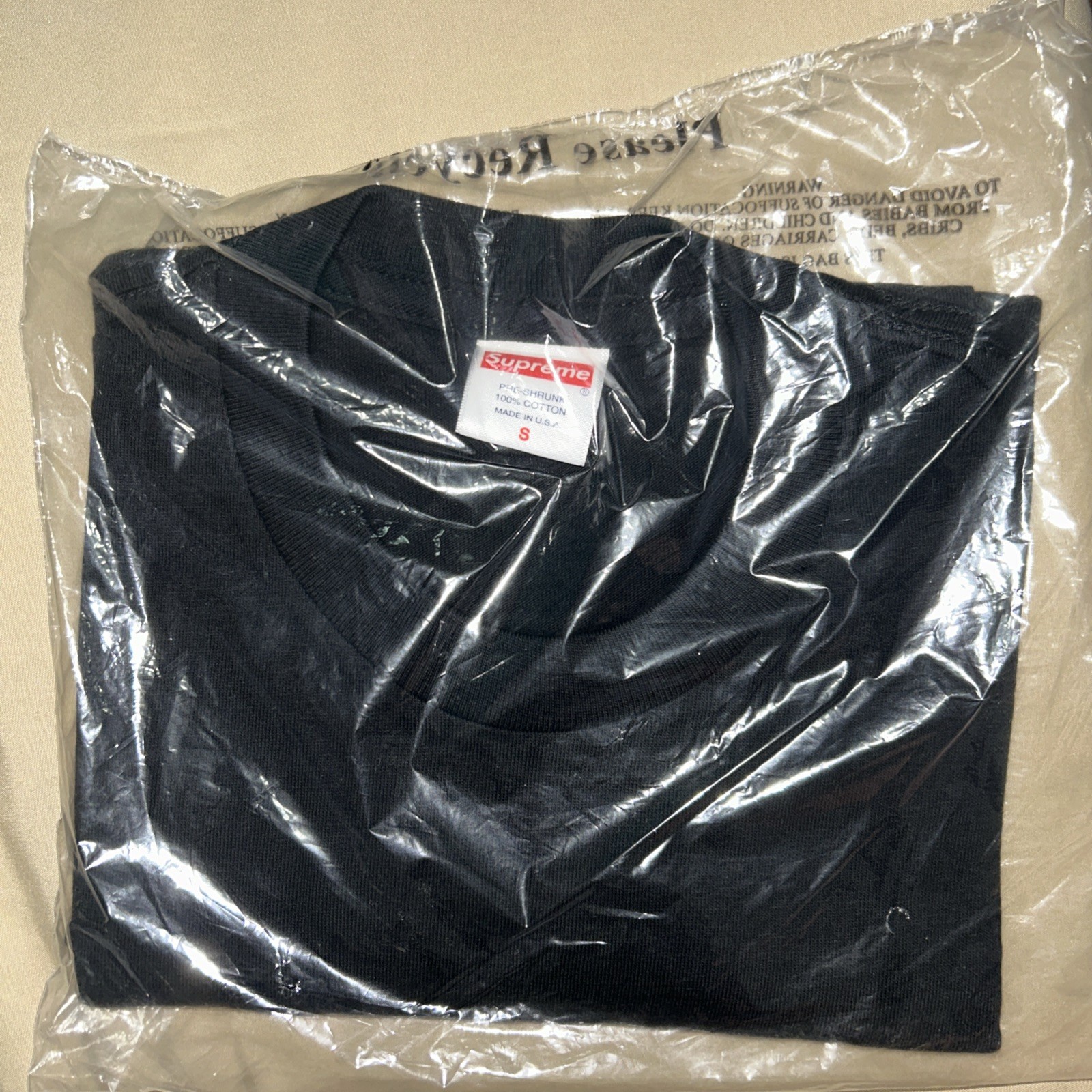 Supreme Christmas Tee 2021 “Dont Spend It All In One Place” Size S Black gallery