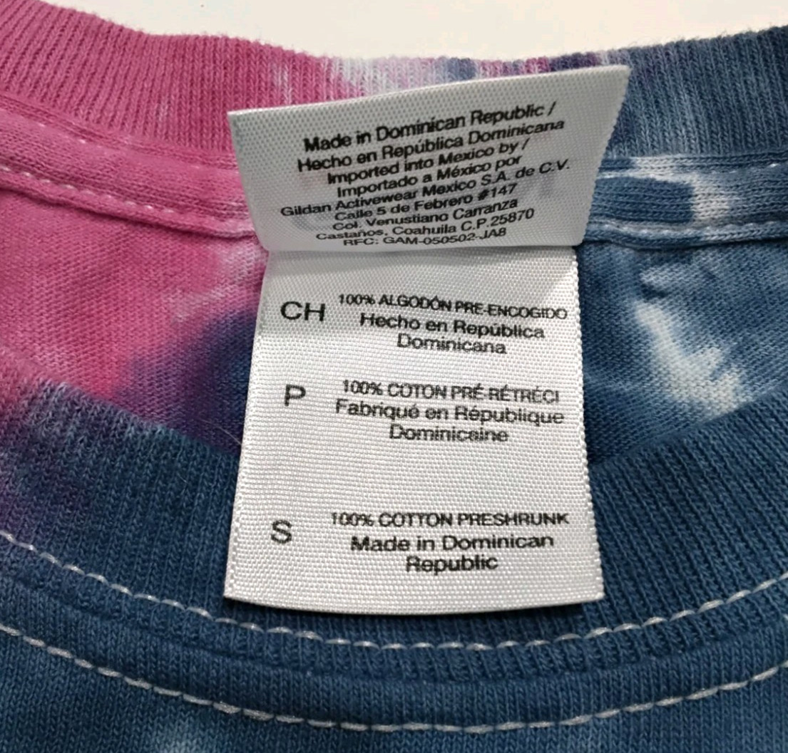 New Tie Dye Men's T-Shirt Pink Blue Adult Small Multicolor Summer Spiral gallery