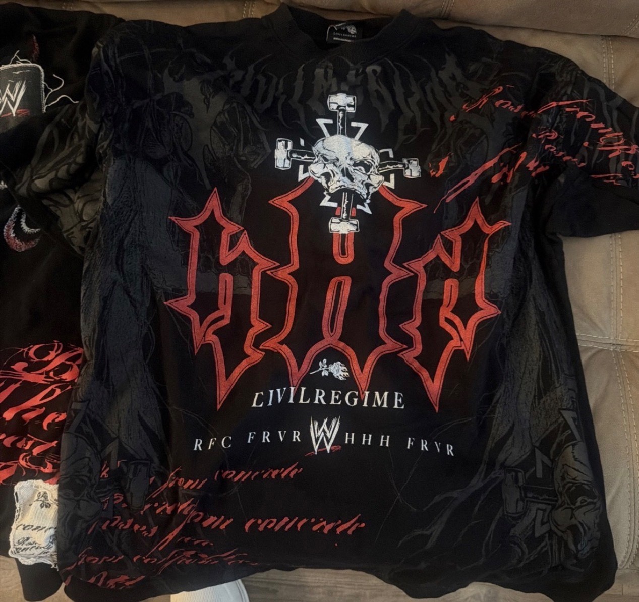 civil regime shirt wwe Triple H size small nwt gallery